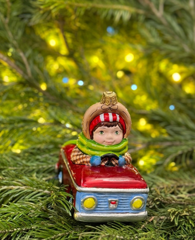 Ёлочные игрушки ручной работы - Машинка