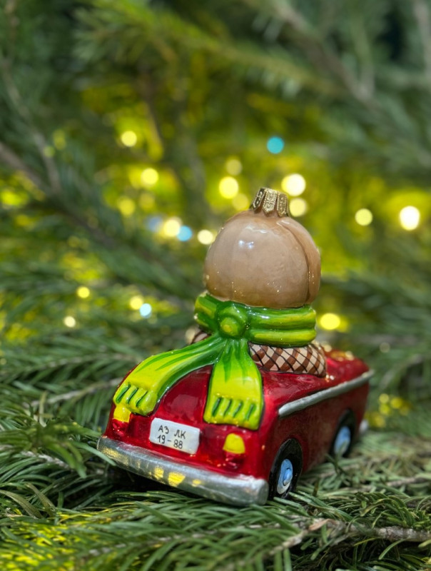 Ёлочные игрушки ручной работы - Машинка