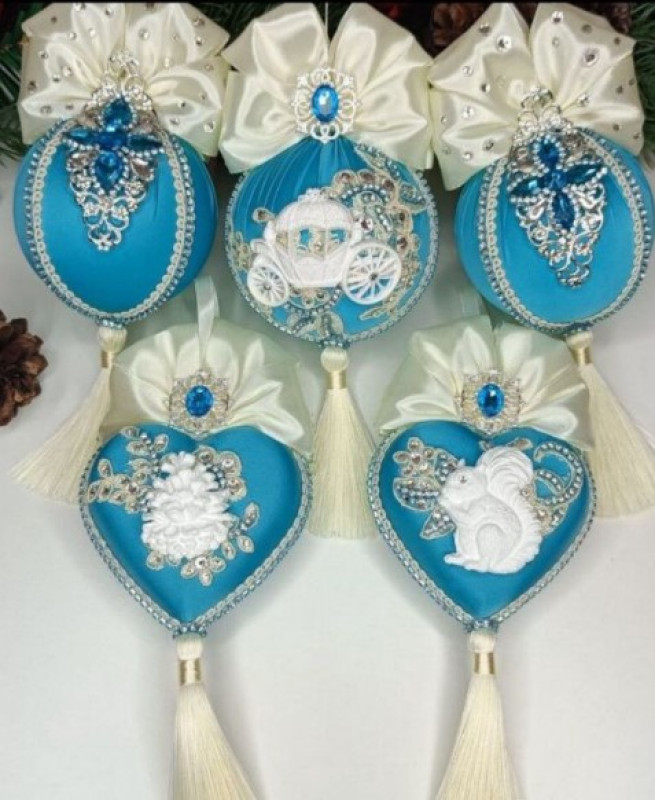 Ёлочные игрушки ручной работы. Набор №3