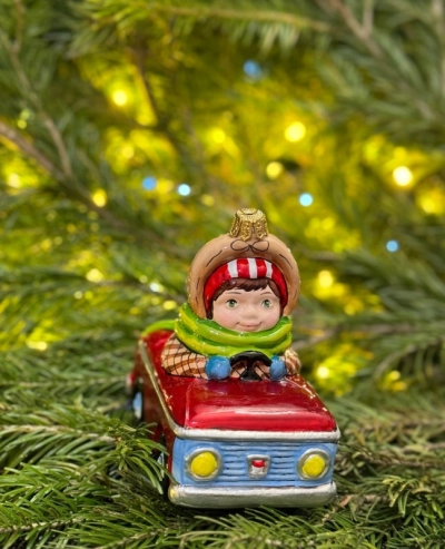 Ёлочные игрушки ручной работы - Машинка