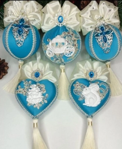 Ёлочные игрушки ручной работы. Набор №3